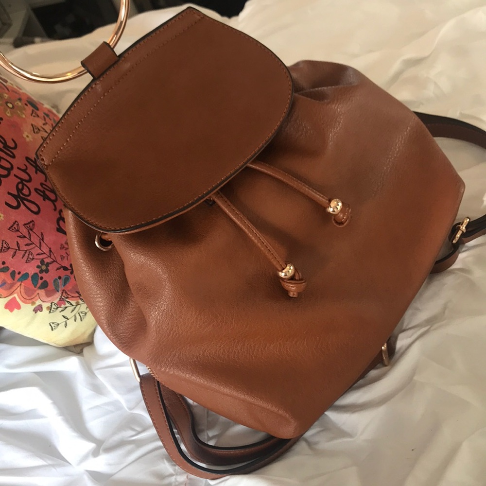 Brown leather bag